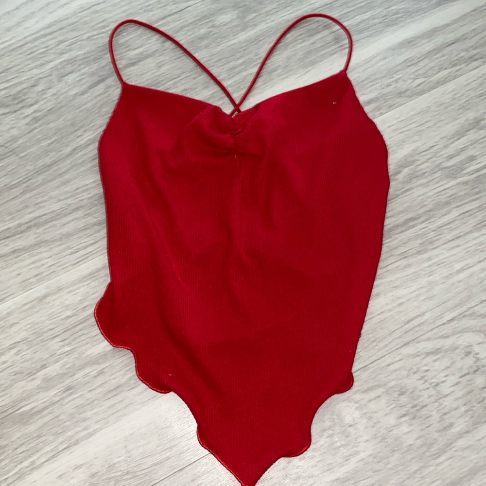 Red Crop Top